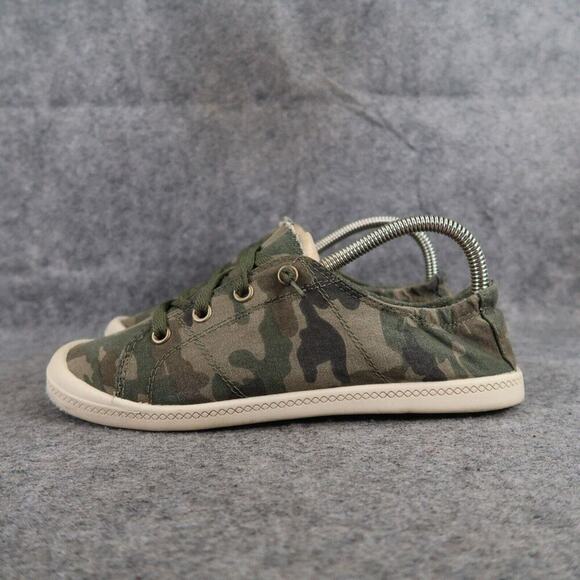 Time and Tru Shoes Womens 7 Sneaker Casual Slip On Stretch Camo Canvas Lifestyle - Picture 4 of 12